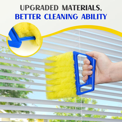 2025 Upgrade 2PCS Blind Cleaner Duster Tool,Window Blinds Cleaner Microfiber Washable,7 Fingers Blind dusters for Cleaning Window,Air Conditioner Vent