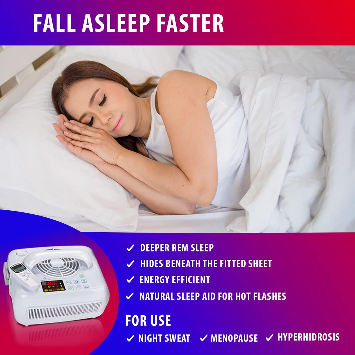 Water Circulating Sleep Pad by Thermacycle; Cools and Heats, EMF Free Therapeutic Mattress Pad; Sleep Aid– for Hot Flashes, Night Sweats, Menopause, Insomnia, Hyperhidrosis - Queen - 60" by 79"