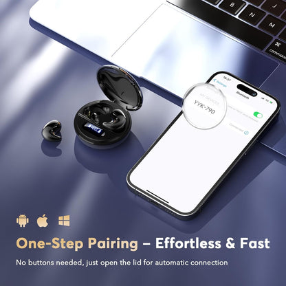 Sleep Earbuds Zero Pressure No Lights or Alerts, Tiny Hidden Earbuds for All Night Sleep