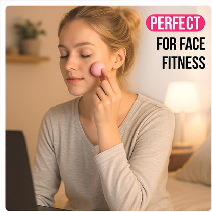 3 in 1 Massage Ball Set - Lacrosse Balls for Myofascial Release, Back Pain Relief, Face Fitness, Trigger Points, Yoga, Physical Therapy, Muscle Recovery and Soft Deep Tissue Massage (Pink)