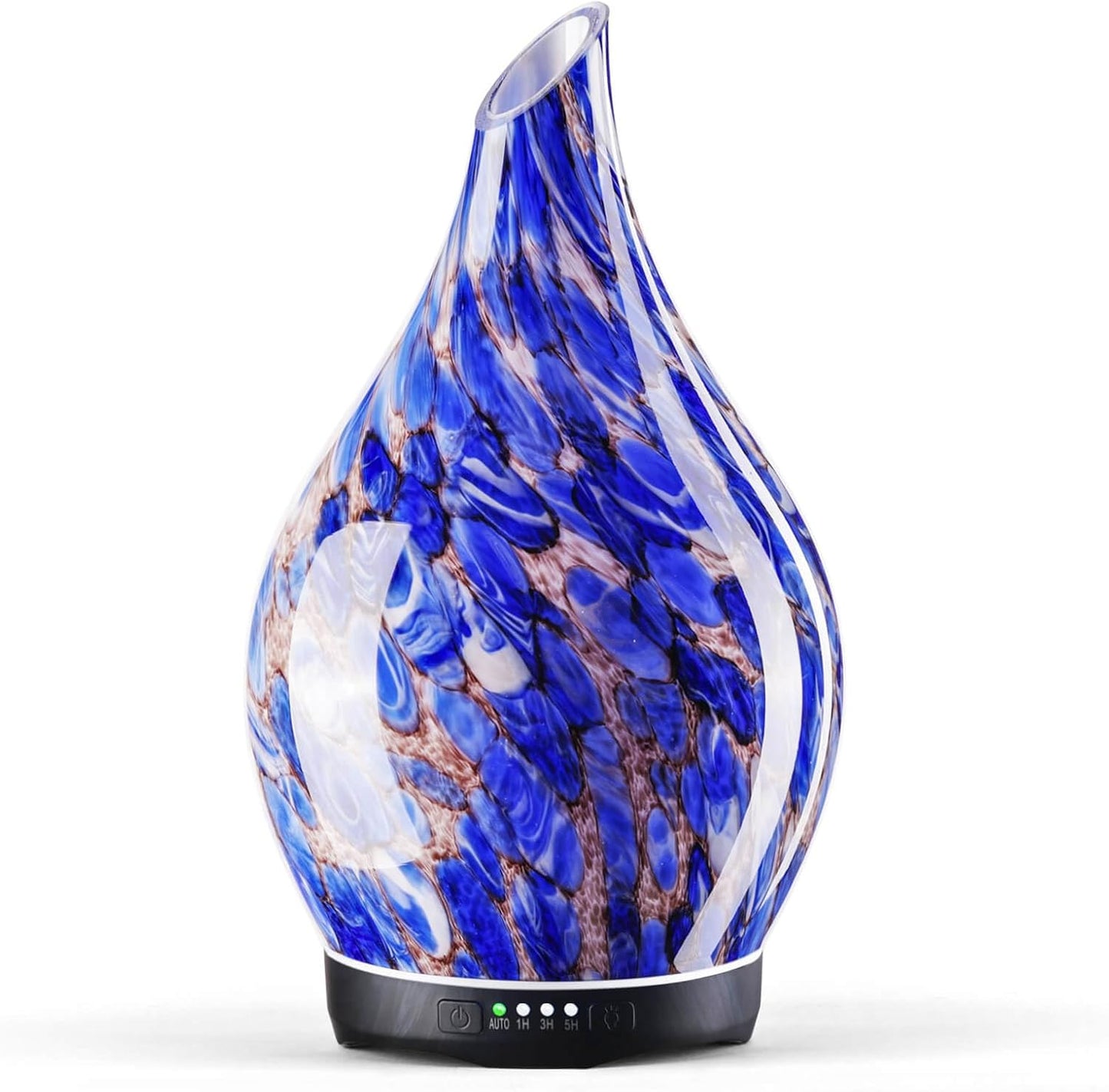 Porseme Oil Diffuser 3D Glass Aromatherapy Ultrasonic Humidifier, Air Refresh Auto Shut-Off, Timer Setting, BPA Free for Home Hotel Yoga Leisure SPA Gift 150ml Last 6H - Colors B