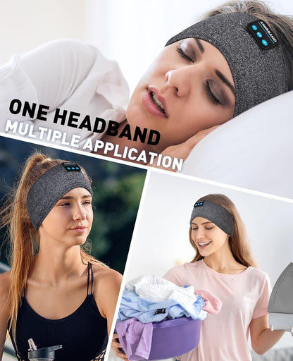Sleep Headphones Bluet00th Headband Wireless - Sleeping Headphones Adjustable FIT for Side Sleepers - Sleep Mask with Bluet00th - Noise Cancelling