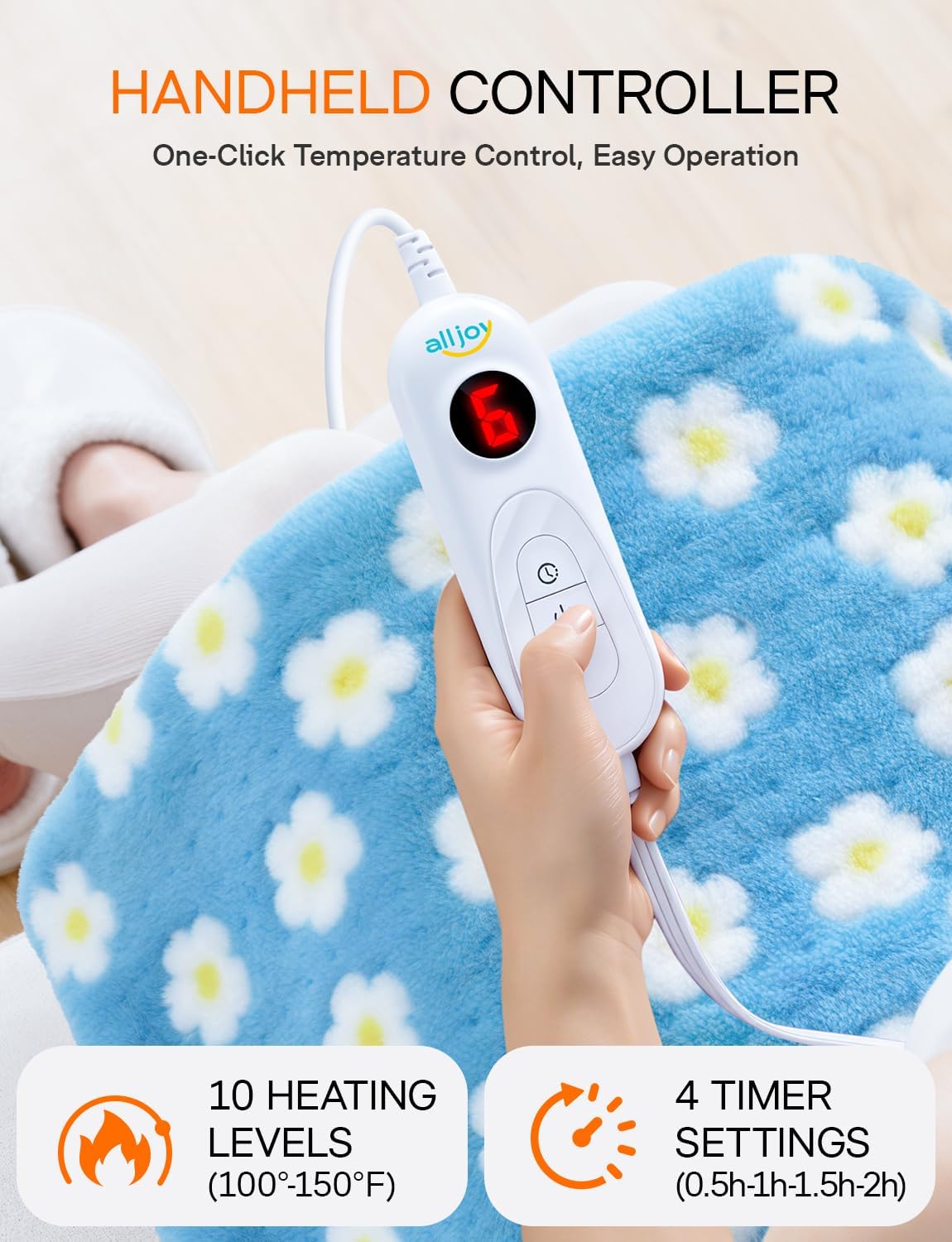 Heating Pad, ALLJOY Cute Heating Pad for Period Cramps & Back Pain, 24"X12"