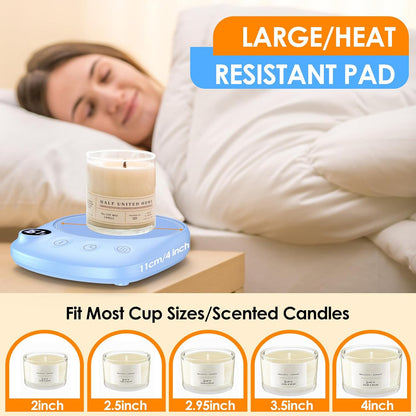 Coffee Mug Warmer-Fastest Heating & Highest Temperature, Coffee Cup Warmer for Desk Auto Shut Off, 4 Temp Settings & 1-12H Timer, Smart Electric Mug & Candle Warmer for Coffee, Tea (Black)