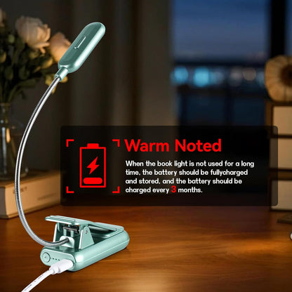 VAVOFO Rechargeable Book Light for Reading in Bed Kids, 7 LED Reading Light with 9-Level Warm Cool White Daylight, Eye Care Lamp with Power Indicator for Bookworms (Yellow)