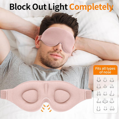 NEWVANGA Sleep Mask for Back and Side Sleeper, Travel Eye Cover, Blue | Block Out Light, 3D Night Blindfold, Zero Pressure Breathable, Lightweight Sleeping Eye Mask, Flight Naps shift Work Yoga