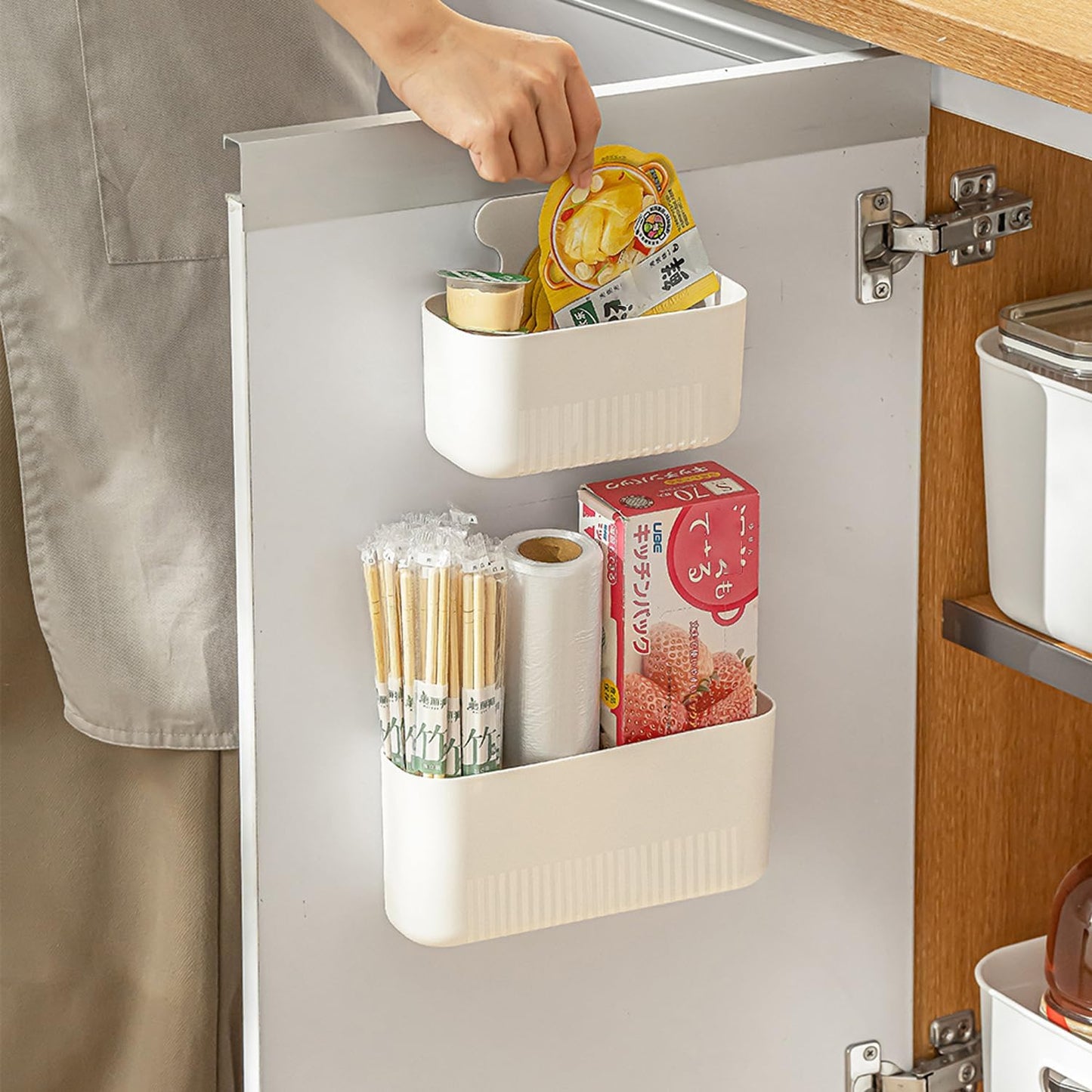 Fridge Magnetic Cup Storage Rack, Magnetic Locker Organizer for Pen, Holder for Laundry, Board, Desks, Dresser, White
