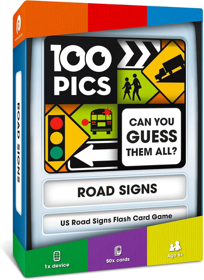 Logos Travel Game - Guess 100 Logos | Flash Cards with Slide Reveal Case | Card Game, Gift, Stocking Stuffer | Hours of Fun for Kids and Adults | Ages 6+