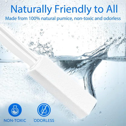 2 Pack Pumice Stone for Toilet Cleaning, Extra Long Handle for Removing Bowl Ring, Pool, Bathroom, Toilet Brush