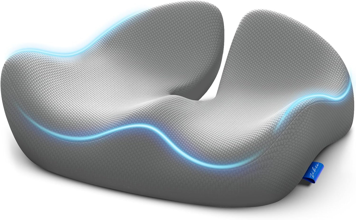 ZIKEE Contoured Ergonomic Seat Cushion for Effective Pain Relief, Non-Slip | Office Chair Cushion for Sciatica, Back, Tailbone Pain Relief, High-Density Memory Foam Car Seat Cushion for Sitting Comfort