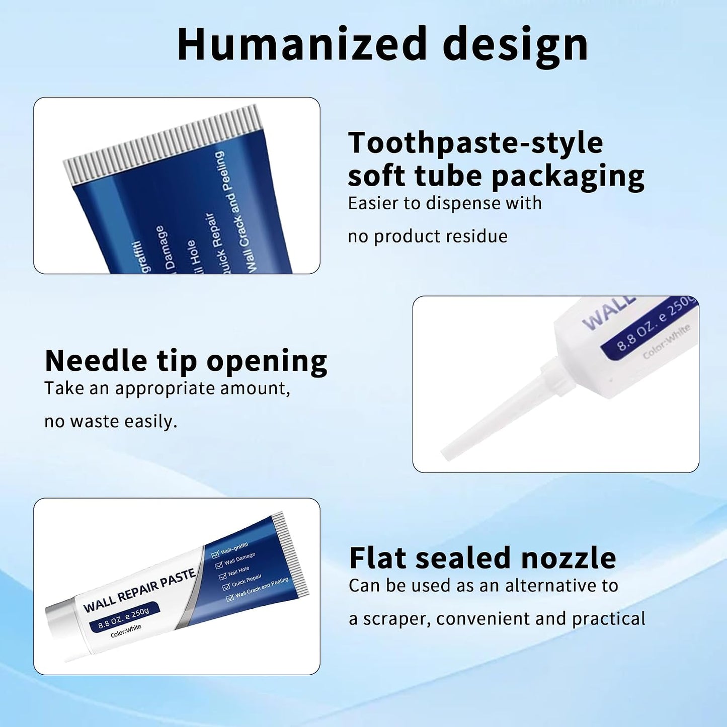 Drywall Repair Kit with Scraper, 2026 New Wall Mending Agent for Holes, Cracks, Small Damage, Quick Easy Solution for Home Wall Efficient Patch Repair (1 pcs)