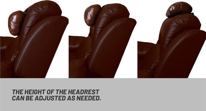 BOWERBIRD Genuine Leather Recliner Head Pillow-Head and Neck Pillow-Headrest Cushion for Neck Pain Relief and Cervical Support