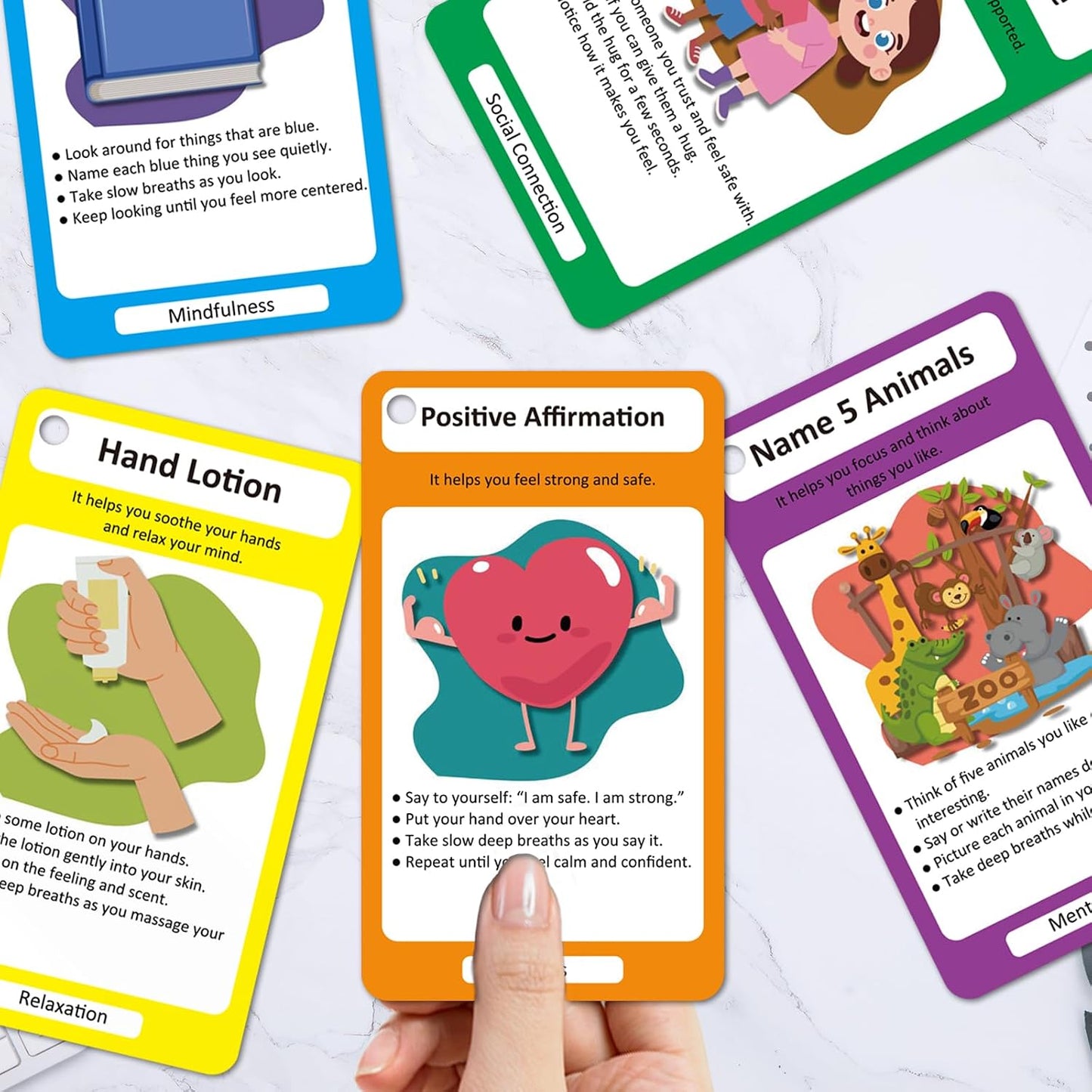 32 Coping Skills Cards with 60 Strategies – Therapy Tools for Teens & Adults to Manage Stress, Anxiety & Emotions – Durable Mindfulness & Emotional Intelligence Deck for Home, School & Counseling Use