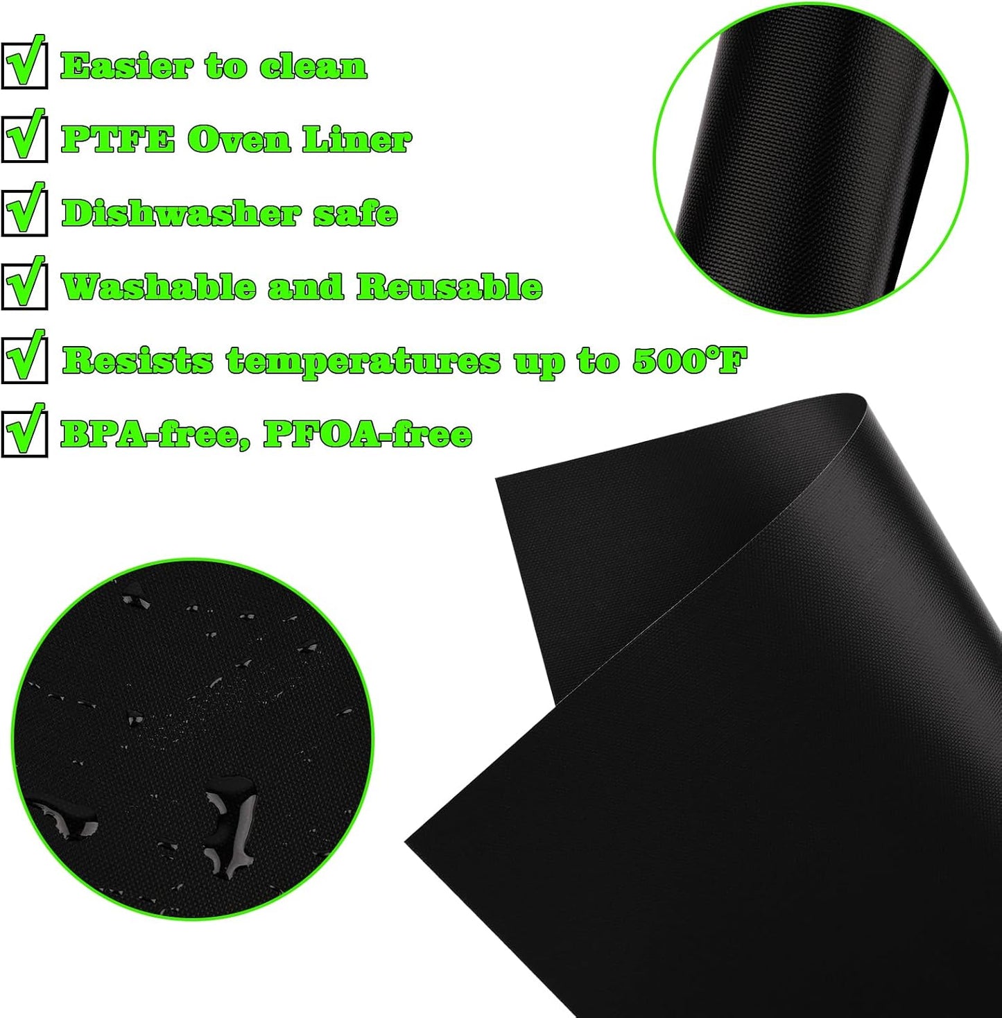 WMKGG Silicone Air Fryer Liners, 2PCS Air Fryer Silicone Liners | Reusable Rectangular Non-Stick Basket Accessories for Ninja Foodi Dual DZ201/DZ401 8-10QT