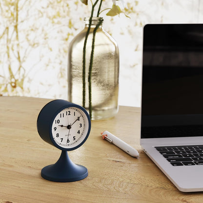 AYRELY® 3" Analog Alarm Clock, Retro Small Clock, Desk Clock for Bathroom | Cute Battery Operated Table Clock with Silent Movement and Light for Bedroom, Bedside, Living Room Decor and Shelf （Green）