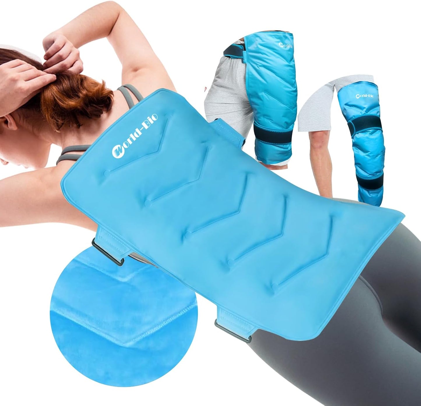 Neck and Shoulder Ice Pack for Pain Relief, Extra-Large Reusable Hot & Cold Gel Wrap, Therapy for Rotator Cuff, Muscle Spasms, Swelling, Surgery Recovery – Long-Lasting Cold Compress