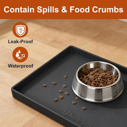 34" x 22" Extra Thick Silicone Mat Waterproof with Raised Edge, | Under Sink Mat for Kitchen & Bathroom, Kitchen Cabinet Liner, Multi-Purpose for Storage & Protection