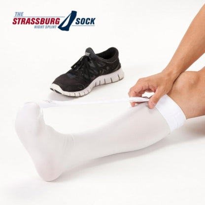 Strassburg Sock White Regular Size (fits calf size up to 16in around)