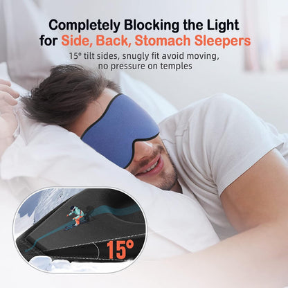 LitBear Sleep Mask for Side Sleeper Women Men, Eye Mask for Sleeping