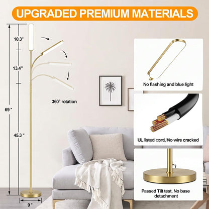 marctronic Floor Lamp, 18W 1800LM Super Bright LED Floor Lamp with Remote & Works with Smart Plug, Dimmable Timing Eye Caring Reading Lamps Floor Standing for Living Room Bedroom Office