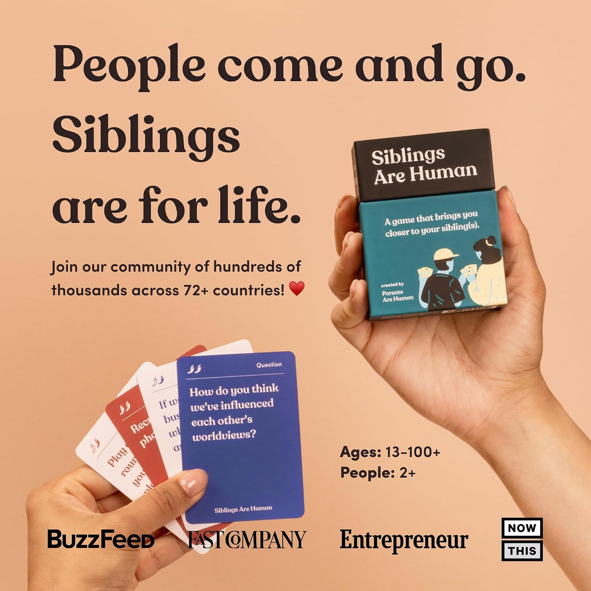 Friends are Human Conversation Cards for Friendship and Bonding, 140 Cards
