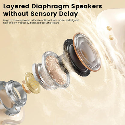 Invisible Mini Sleep Earbuds Wireless Bluetooth, 2-in-1 Dual Design for Side Sleepers, Ultra-Low Profile Soft Ear Tips for Small Ears, Noise Blocking Sleep Headphones with Portable Charging Case