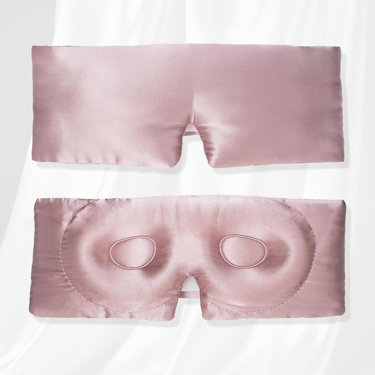 VOCOSTE 3D Pure Silk Sleep Mask with Travel Pouch, Black