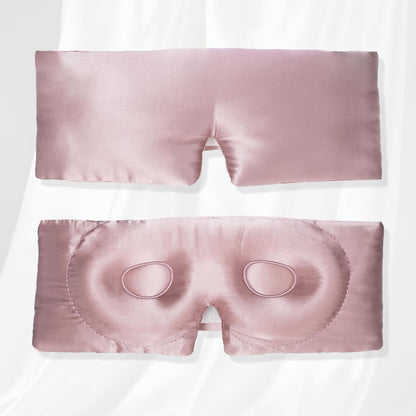 VOCOSTE 3D Pure Silk Sleep Mask with Travel Pouch, Black