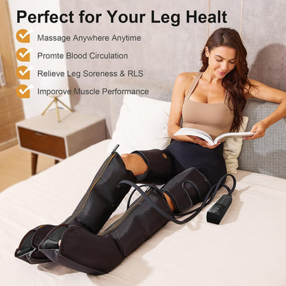 QUINEAR Leg Massager, 3-in-1 Heat and Compression Therapy, Air Compression Leg Recovery System, Leg Massage Boots for Circulation and Pain Relief, FSA-HSA-Eligible