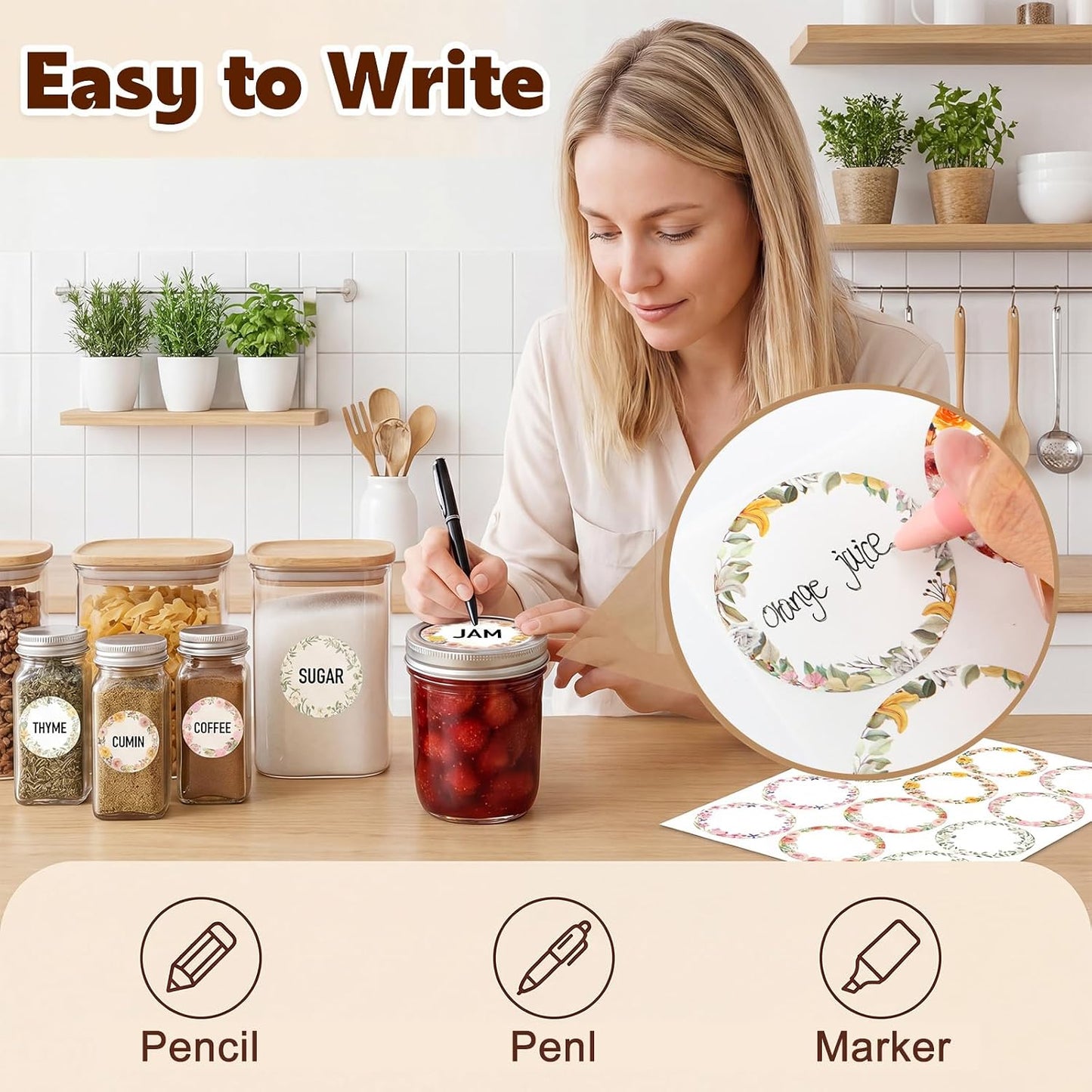 360 Pcs Canning Jar Labels, 2 Inch Round Removable Stickers, 6 Colors | Writable Labels, Easy Peel, No Residue, For Jars, Bottles, Pantry, Meal Prep, Gift Wrap And Party Favors