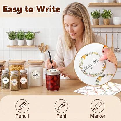 360 Pcs Canning Jar Labels, 2 Inch Round Removable Stickers, 6 Colors | Writable Labels, Easy Peel, No Residue, For Jars, Bottles, Pantry, Meal Prep, Gift Wrap And Party Favors
