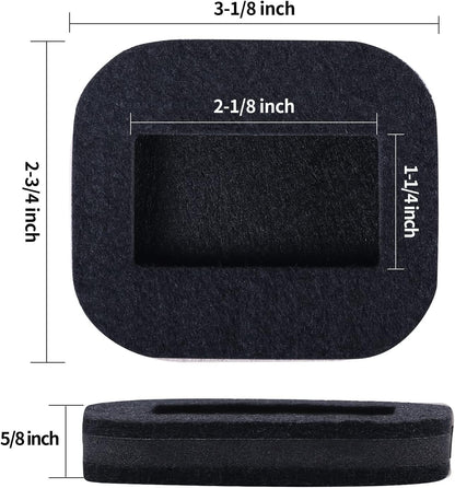 12 PCS Felt Furniture Coasters Caster Cups for Hardwood Floors, Felt Bottom Furniture Pads, Bed Office Chair Fridge Furniture Wheel Stopper to Prevent Sliding and Scratches (Black, L: 2.6" * W:1.8")