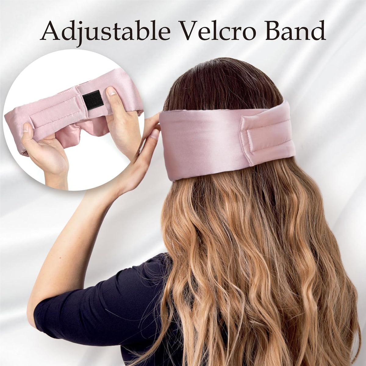 Zenssia 100% Mulberry Silk Sleep Mask Eye Mask for Men and Women, Light Plum