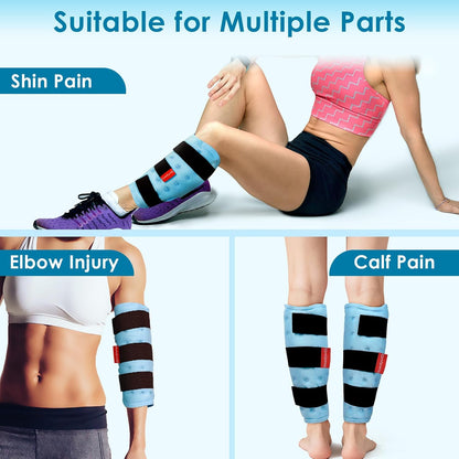 Comfytemp Large Knee Ice Pack Wrap Reusable Gel, FSA Eligible HSA, Full Coverage Knee Cold Compression Brace for Injuries, Pain Relief, Replacement Recovery, Arthritis, Surgery, Women Men Gift