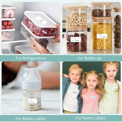 1000 Food Labels, 1 x 3 Inch Removable Freezer Date Stickers, Colorful