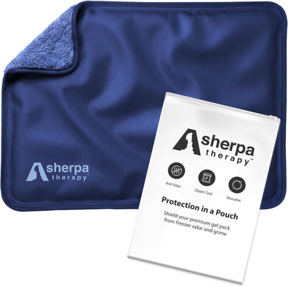 Medium Flexible Gel Ice Packs Reusable - Hot and Cold Soft Ice Packs for Injuries Reusable for Ankle, Arm, Foot, Leg, Back Pain Relief - 8" x 12" - Purple