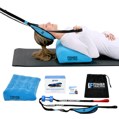 Patented Lower Back Decompression Device (Under 230 lbs) | Lumbar Traction for Spinal Decompression – Patented Stretcher Strap Release for Spinal Rehydration – Lightweight & Portable