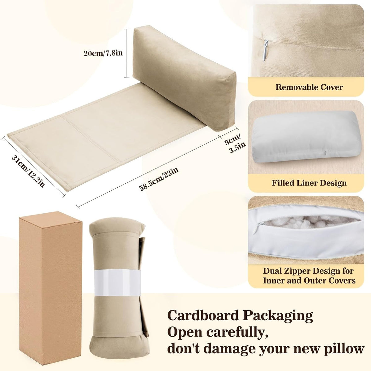 Recliner Headrest Pillow, Adjustable Comfort Neck & Head Support Pillow