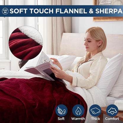 Westinghouse Heated Throw Blanket, 50"x60", Charcoal, ETL Certified