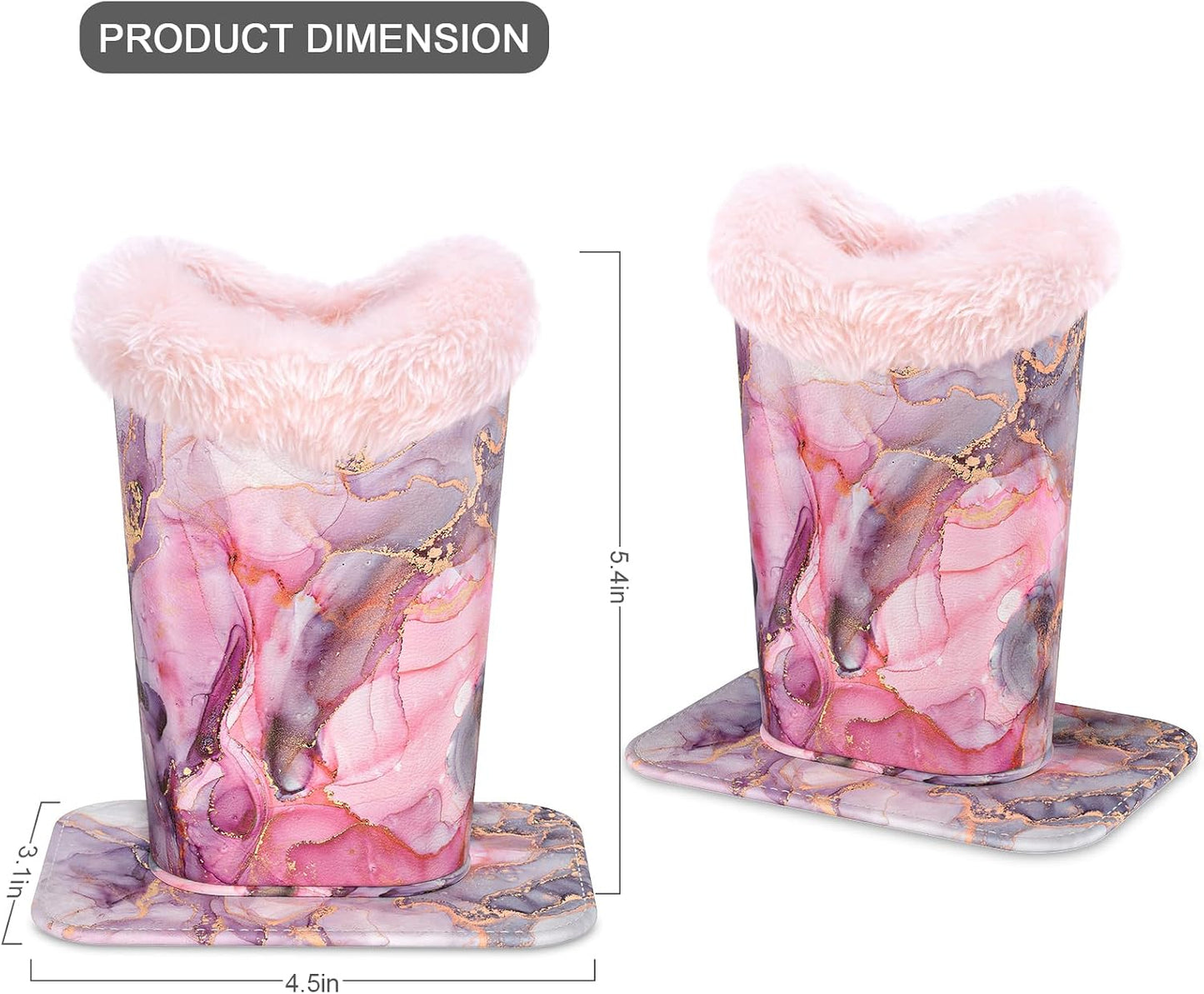 Eyeglasses Holder,Plush Lined PU Leather Pattern Stand Case with Magnetic Base,Unisex for Women Men
