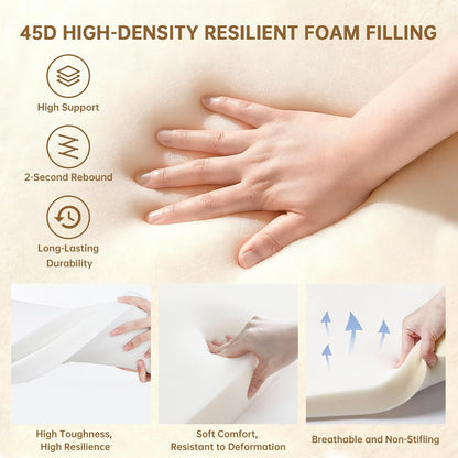 Headboard Bed Gap Filler, High Density Foam Mattress Extender Pillow, Removable, Gray, 39"x2"x6"