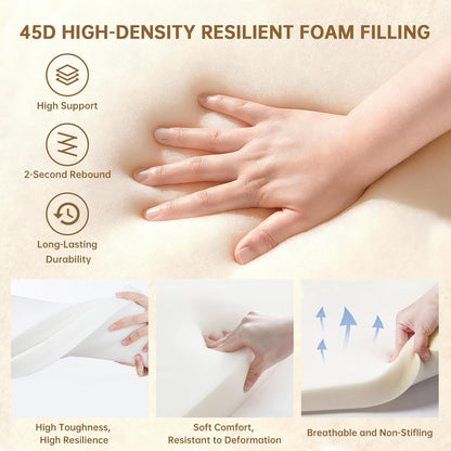 Headboard Bed Gap Filler, High Density Foam Mattress Extender Pillow, Removable, Gray, 78"x4"x8"