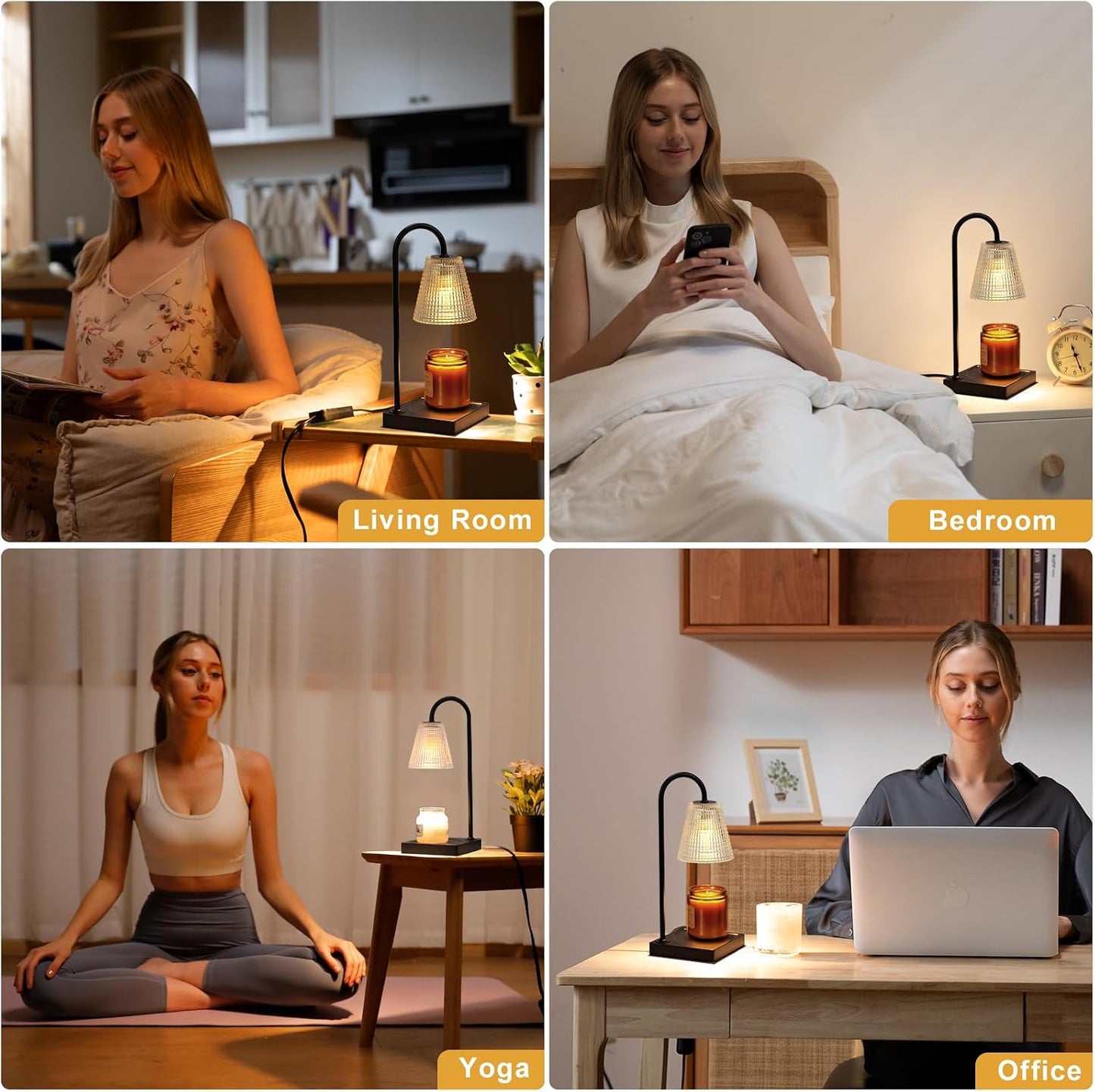 Hong-in Candle Warmer Lamp with Timer, House Warming Gifts New Home Decor | Dimmable & Adjustable Height, Electric Wax Warmer for Scented Wax Jar Candles,Gifts for Women Mom Sister