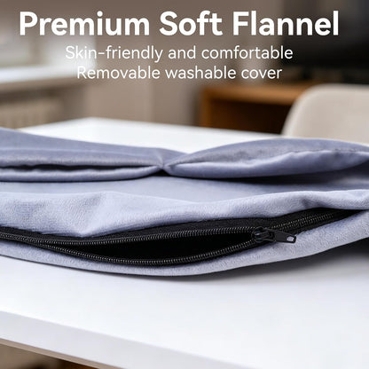 Microwave Heating Pad for Back Pain Relief, Flaxseed Microwavable Heating Pad with Removable Washable Flannel Cover, Moist Heating Pad for Period Cramps & Muscle Relaxation,10''x18''