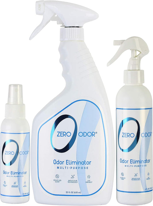 Zero Odor Multi-Purpose Odor Eliminator, Fabric & Room Deodorizer, 16 oz | Odor Eliminator Spray for Closet, Bathroom, Basement, Trash & Upholstery, Air and Surface use