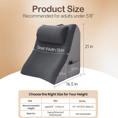 Vekkia 21” Back Rest Pillow with Dual-Layer Foam for Reclining and Sitting