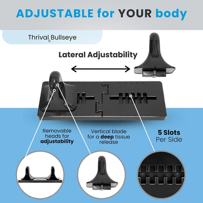 Arch Back Stretcher, Psoas Muscle Release Tool, Carbon Black | Fully Adjustable, Thrival App Compatible, Trigger Point Relief