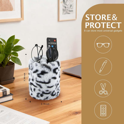 Eyeglass Holder for Nightstand,Anti-scratch Plush Eyeglass Stand Glasses Holders for Office Desk Organizer