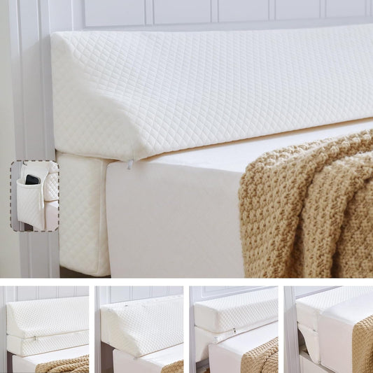 Bed Wedge Gap Filler Queen Size, Wedge Pillow for Headboard Gap, 60×10×6 in
