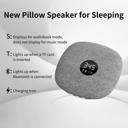 Under Pillow Speaker for Sleeping, Pillow Speaker for Sleeping with White Noise &Timer, Wireless Sleep Aid with Stereo Bass Private Sleep Headphones for Side Sleepers-Light Purple